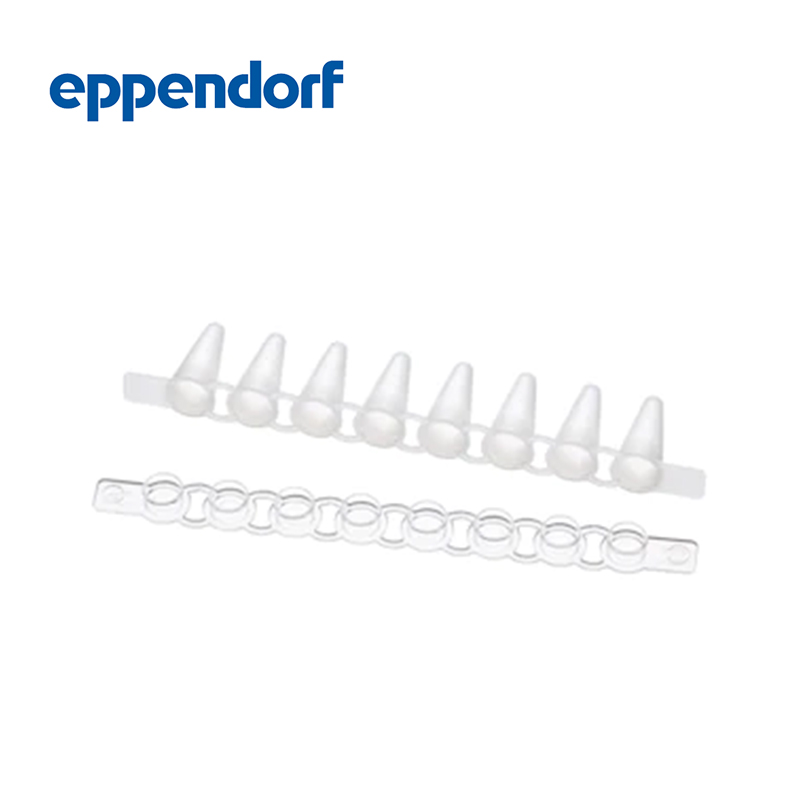 艾本德Eppendorf PCR Tube Strips, 0.1 mL, PCR 潔凈級, 帶平蓋（10 × 12 條）